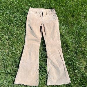 American Eagle Beige Corduroy flared Pants y2k flared jeans vintage high quality